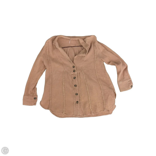 Top Long Sleeve By Free People In Orange, Size: Xs