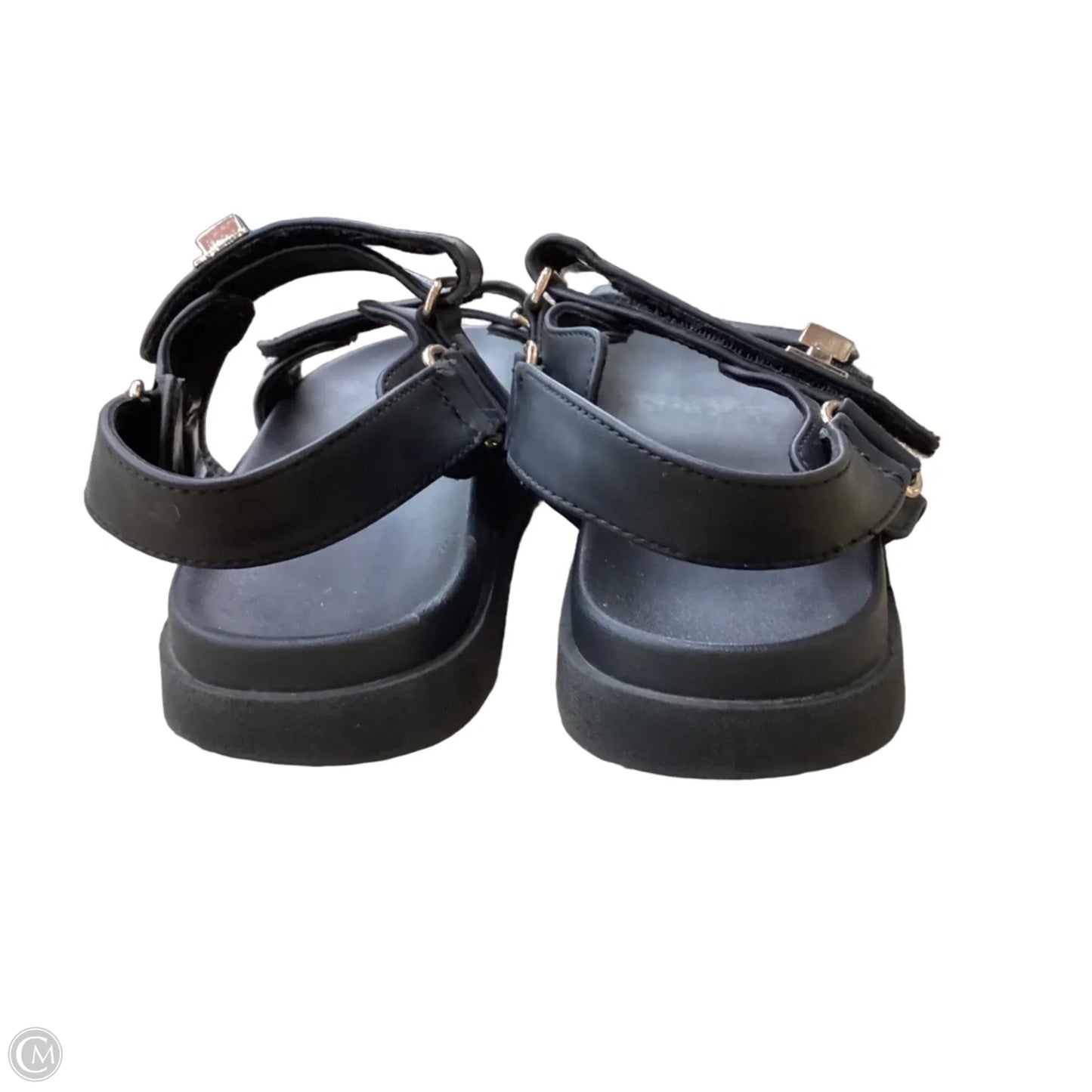 Sandals Flats By Clothes Mentor In Black, Size: 10