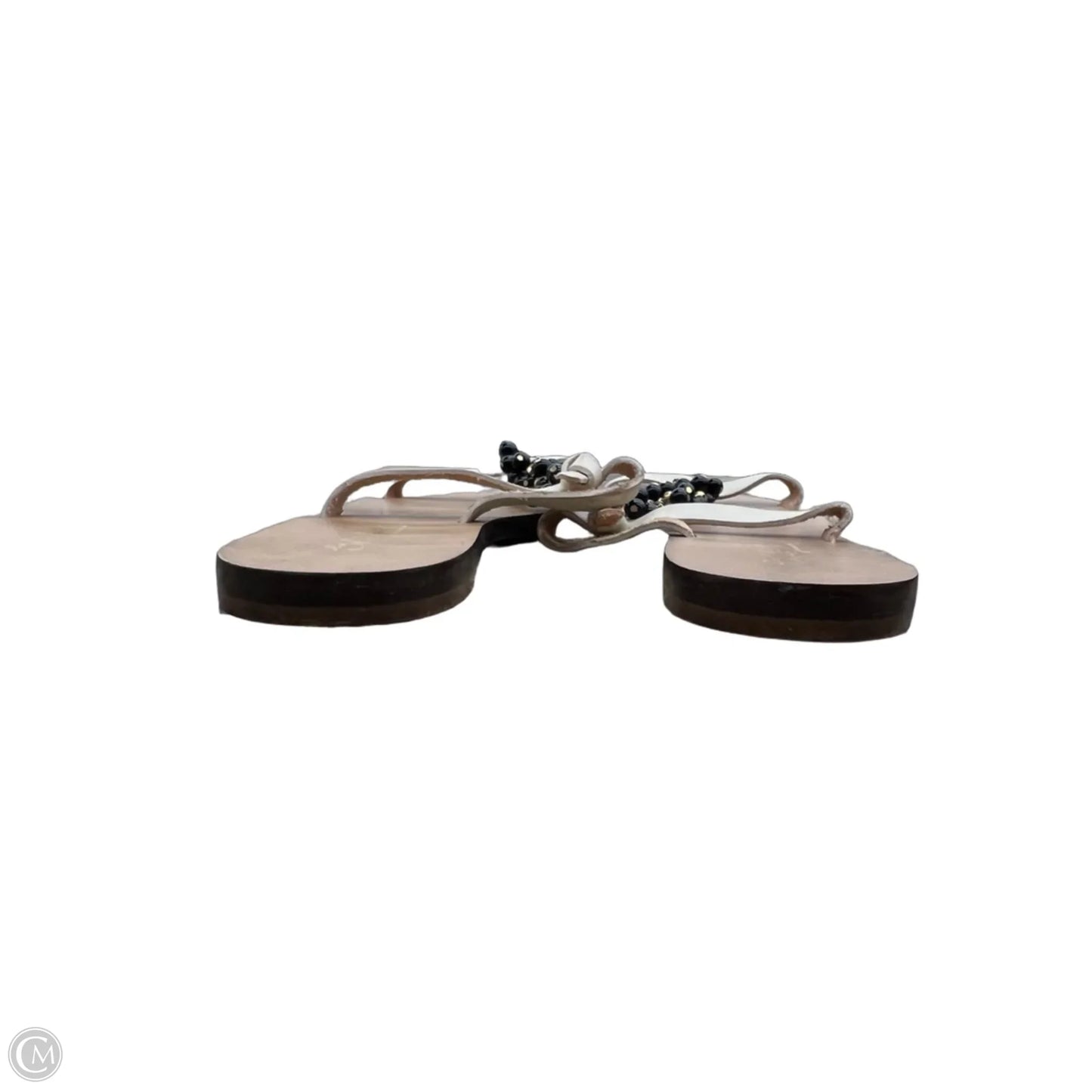 Sandals Flats By Anthropologie In Black & Cream, Size: 7