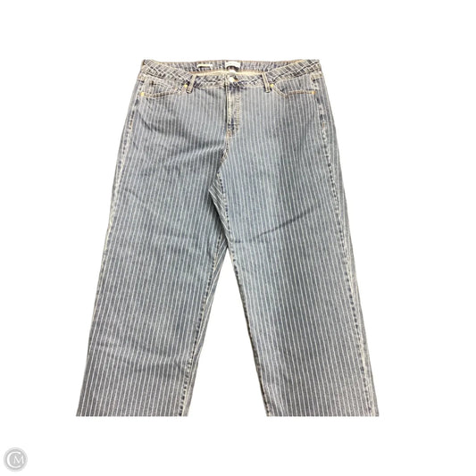 Jeans Wide Leg By Ava & Viv In Striped Pattern, Size: 2x