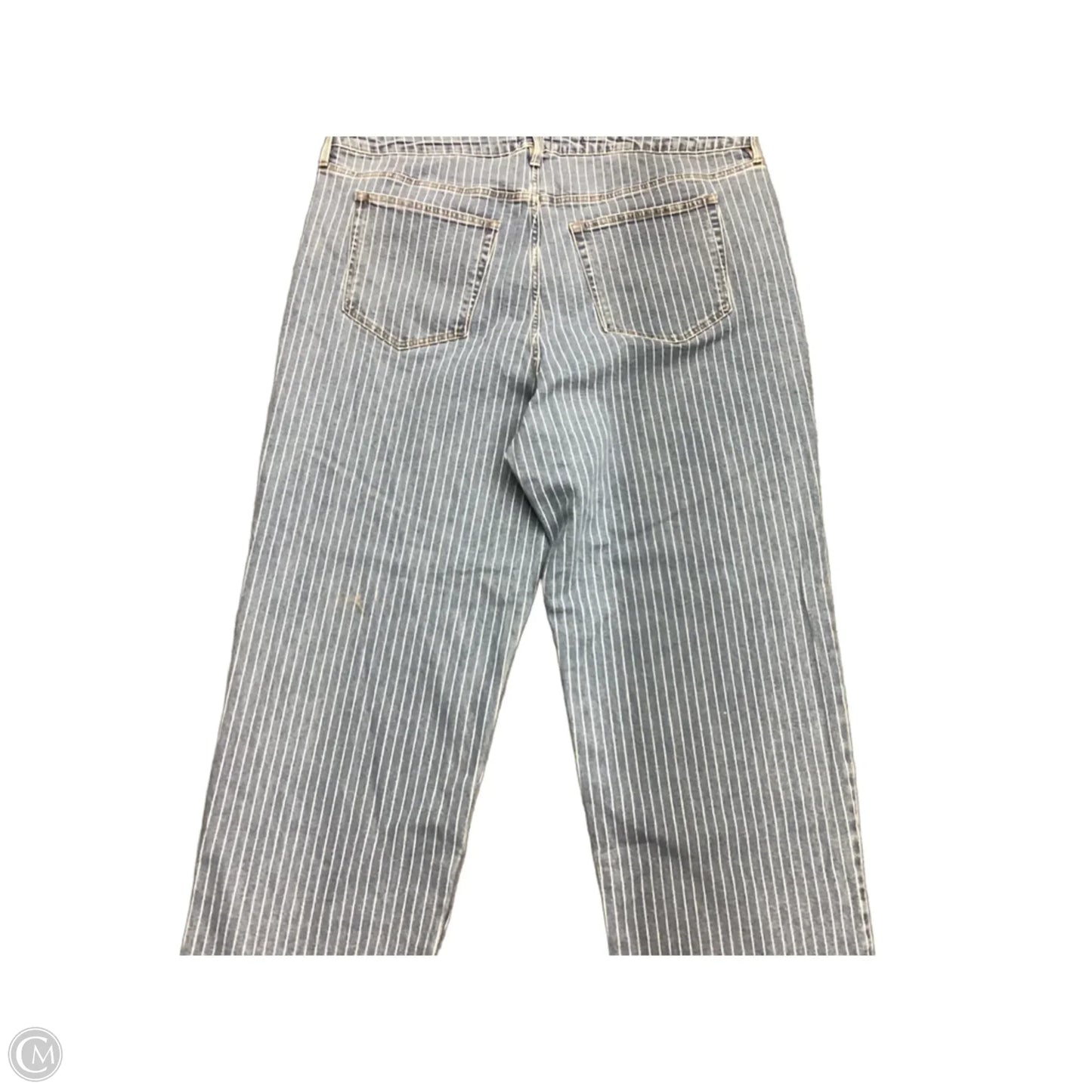 Jeans Wide Leg By Ava & Viv In Striped Pattern, Size: 2x