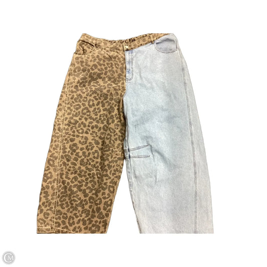 Jeans Wide Leg By Like Love In Animal Print, Size: 3x
