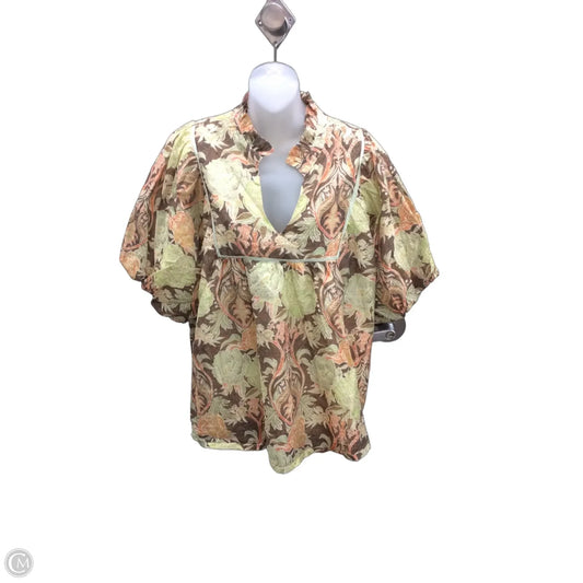 Top Short Sleeve By Umgee In Multi-colored, Size: 2x