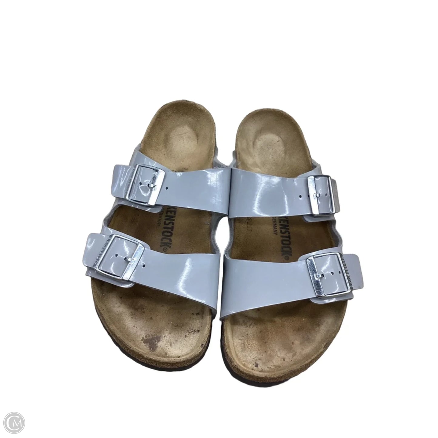 Sandals Flats By Birkenstock In Grey, Size: 10
