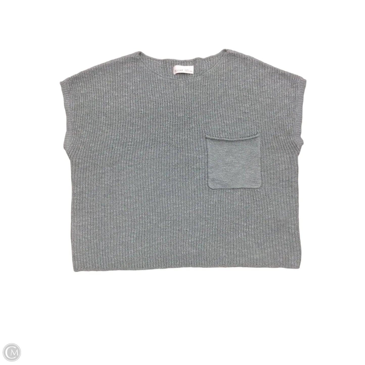 Sweater Short Sleeve By Be Cool In Green, Size: M
