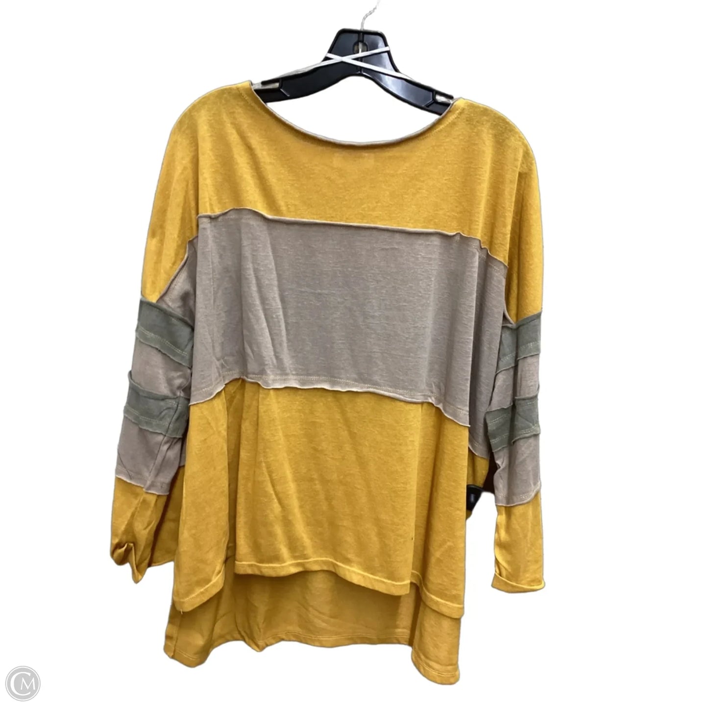 Top Long Sleeve By Umgee In Tan & Yellow, Size: S