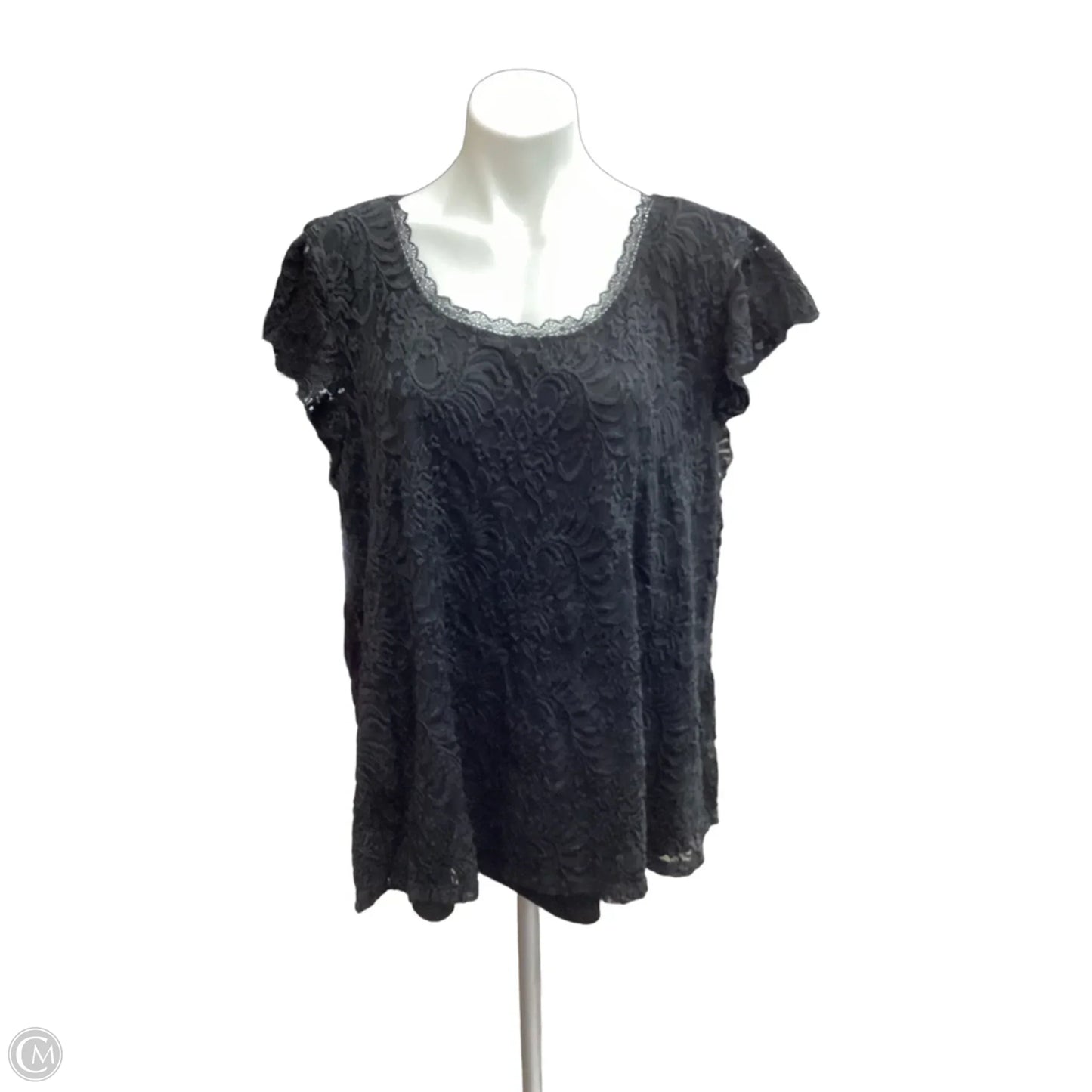 Top Short Sleeve By Torrid In Black, Size: 3x
