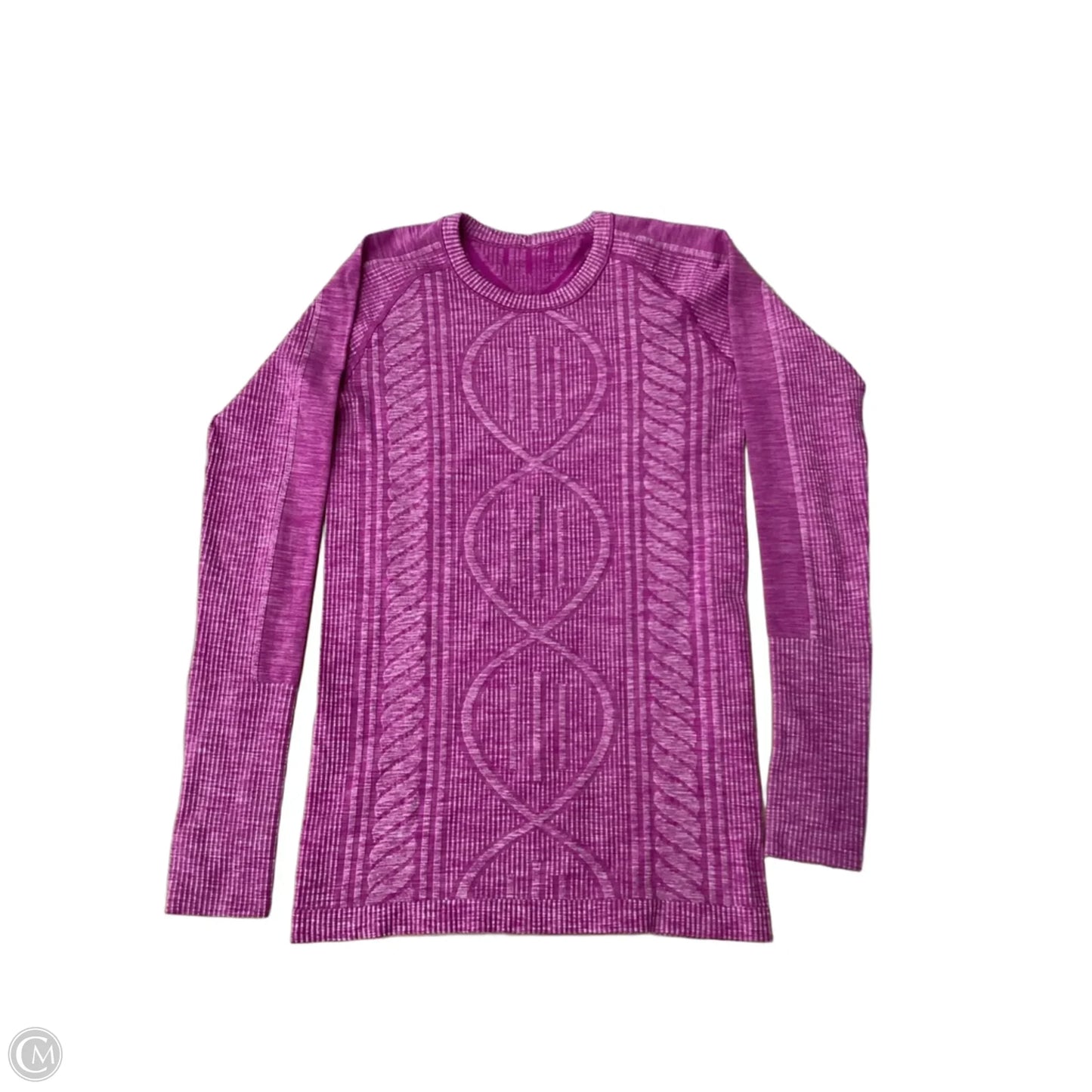 Athletic Top Long Sleeve Crewneck By Lululemon In Purple, Size: L