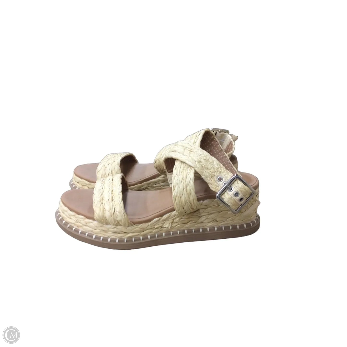 Sandals Heels Platform By Universal Thread In Tan, Size: 7