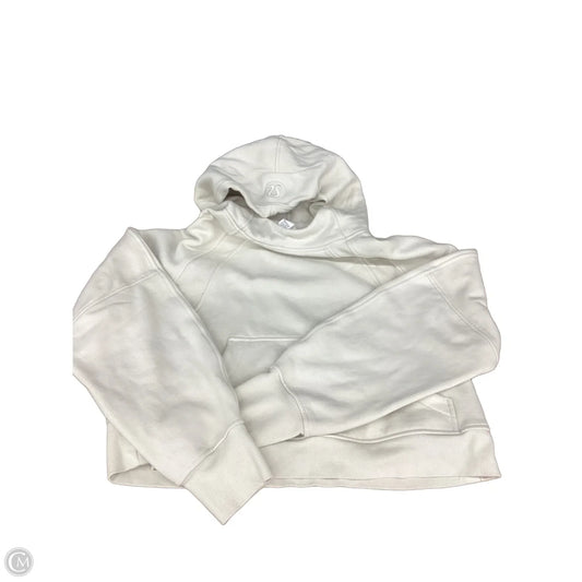 Athletic Sweatshirt Hoodie By Lululemon In Ivory, Size: M