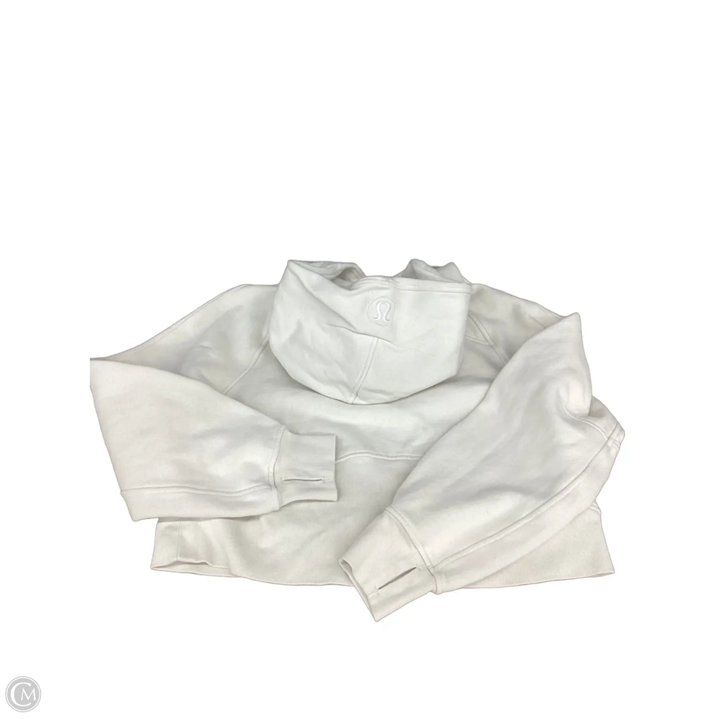 Athletic Sweatshirt Hoodie By Lululemon In Ivory, Size: M