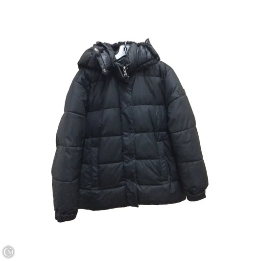 Coat Puffer & Quilted By Dkny In Black, Size: L
