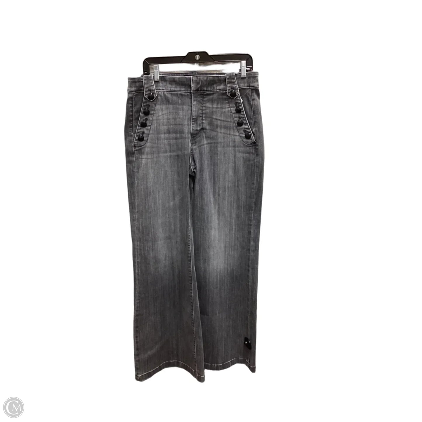 Jeans Wide Leg By White House Black Market In Grey, Size: 12