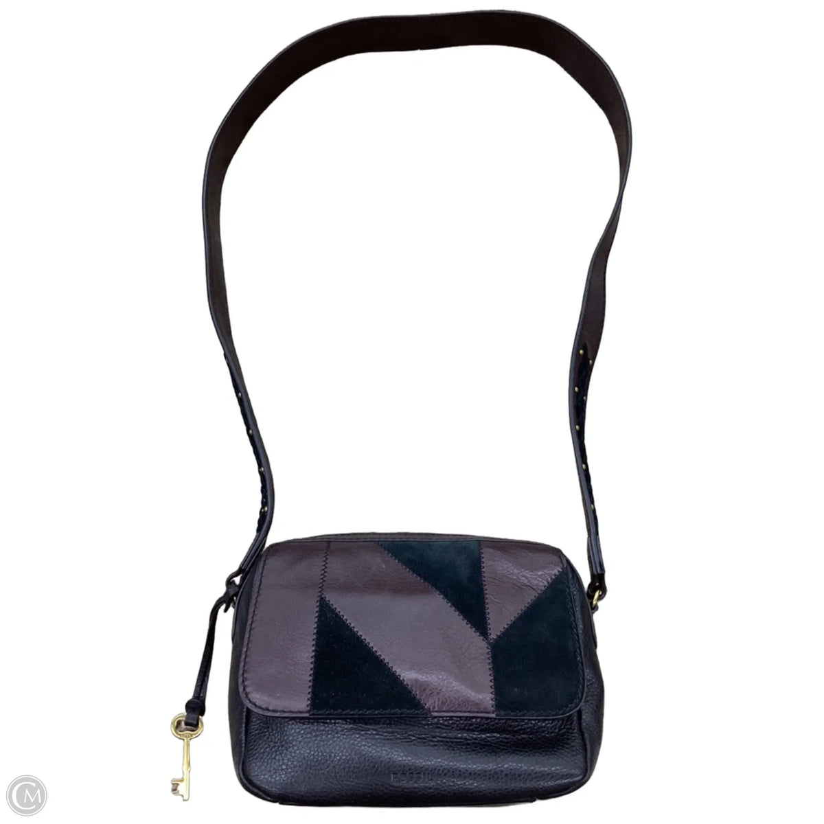 Crossbody Leather By Fossil, Size: Small