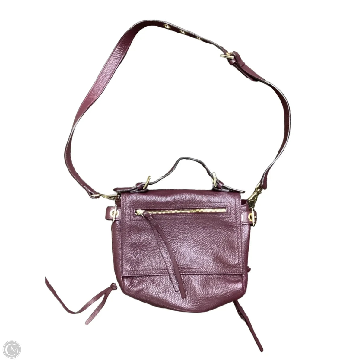 Handbag Leather By Clothes Mentor, Size: Medium