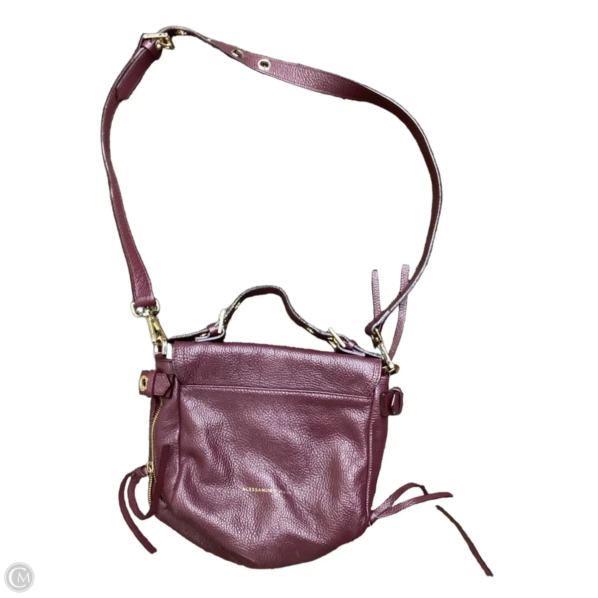 Handbag Leather By Clothes Mentor, Size: Medium