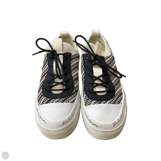 Shoes Designer By Karl Lagerfeld In Black & Cream, Size: 8.5