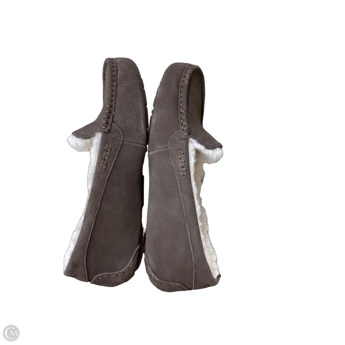 Slippers Designer By Ugg In Brown & Cream, Size: 10