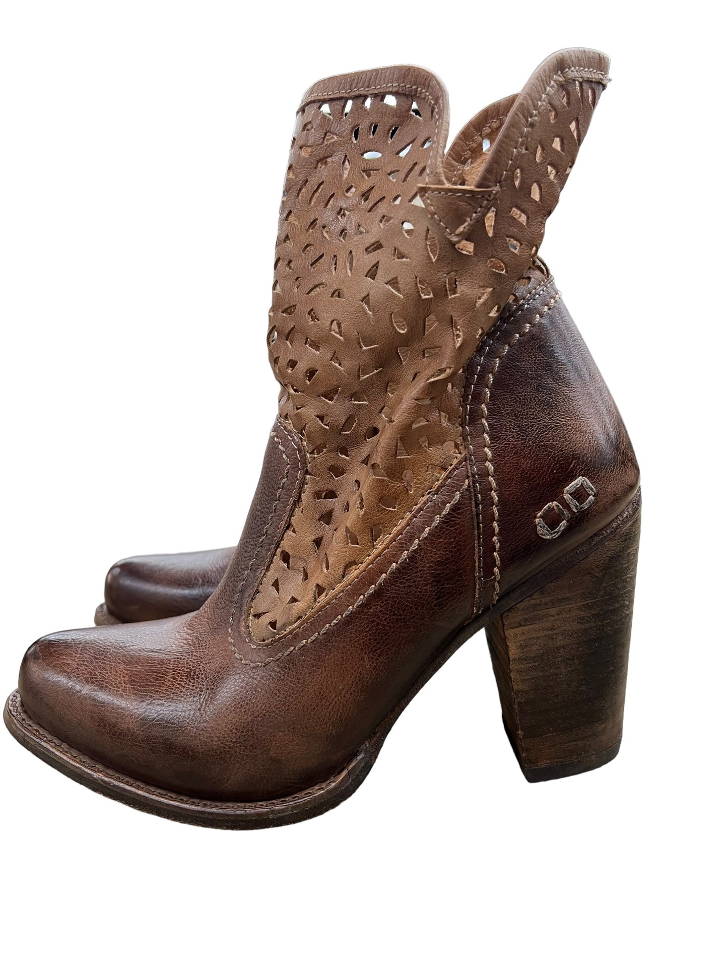 Boots Leather By Bed Stu In Brown, Size: 8