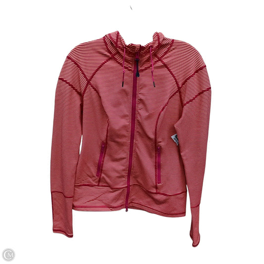 Athletic Jacket By Zella In Striped Pattern, Size: S