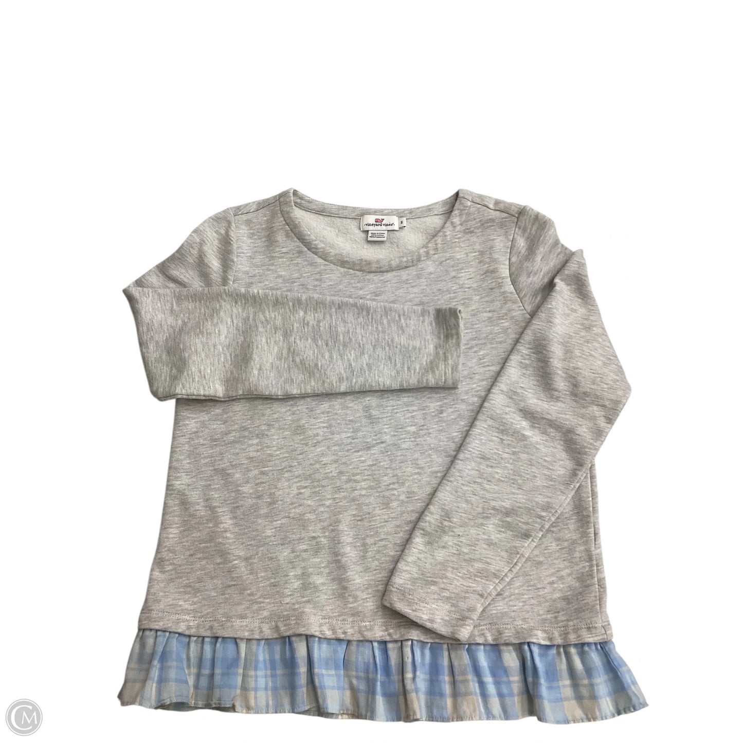 Sweatshirt Crewneck By Vineyard Vines In Blue & Grey, Size: S