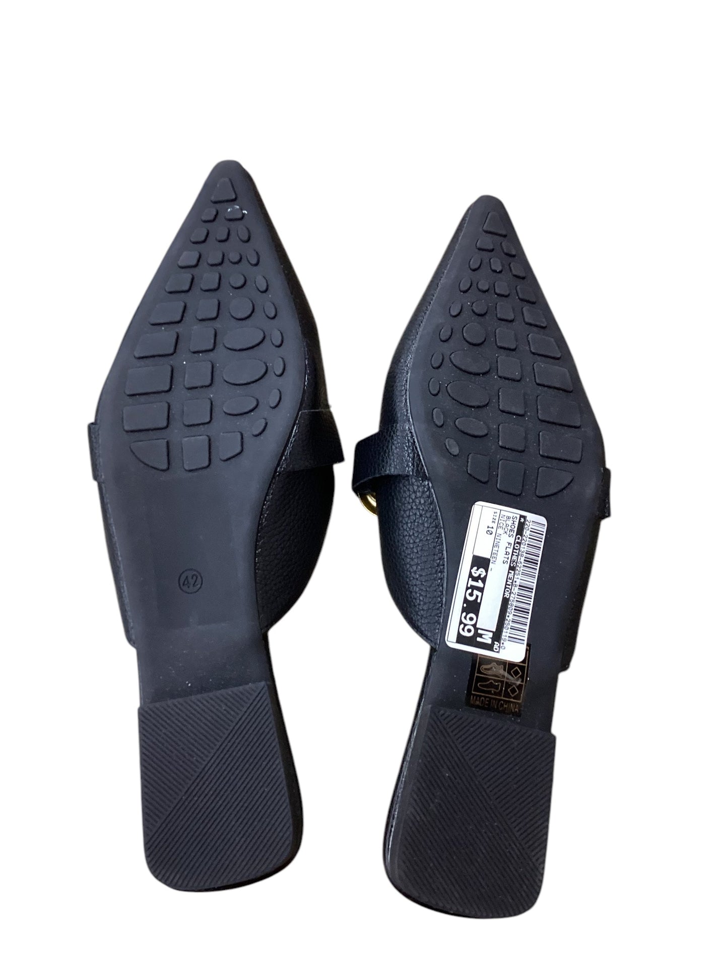 Shoes Flats By Clothes Mentor In Black, Size: 10