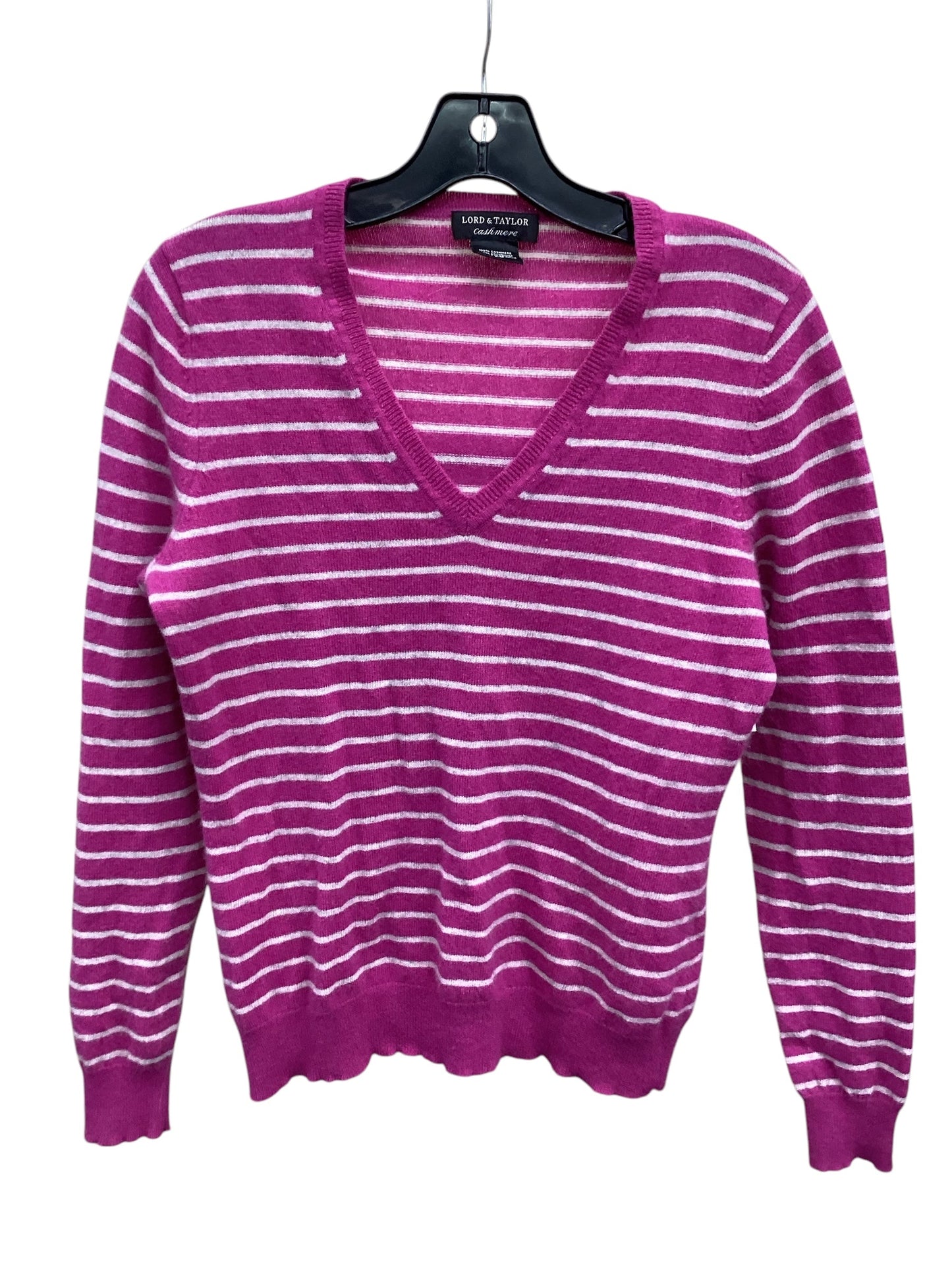 Sweater Cashmere By Lord And Taylor In Pink, Size: L