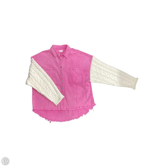 Top Long Sleeve By Pol In Pink, Size: S