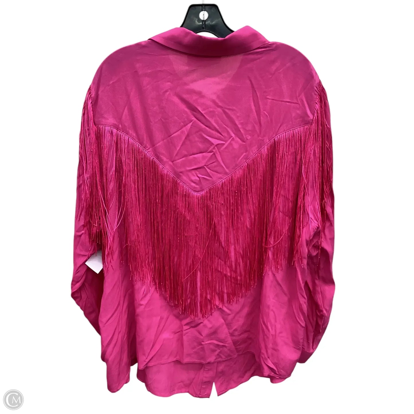 Blouse Long Sleeve By Savanna Jane In Pink, Size: 2x