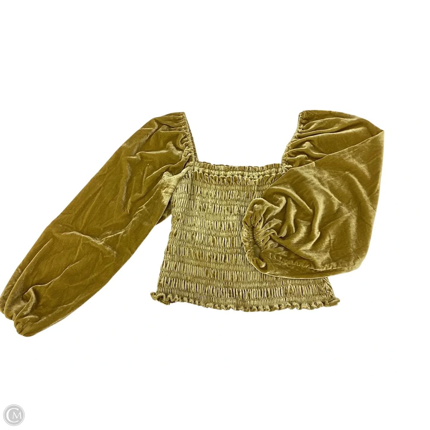 Top Long Sleeve By Anthropologie In Yellow, Size: S