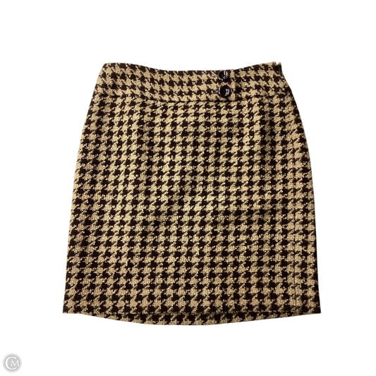 Skirt Mini & Short By Ann Taylor In Brown & Tan, Size: 6