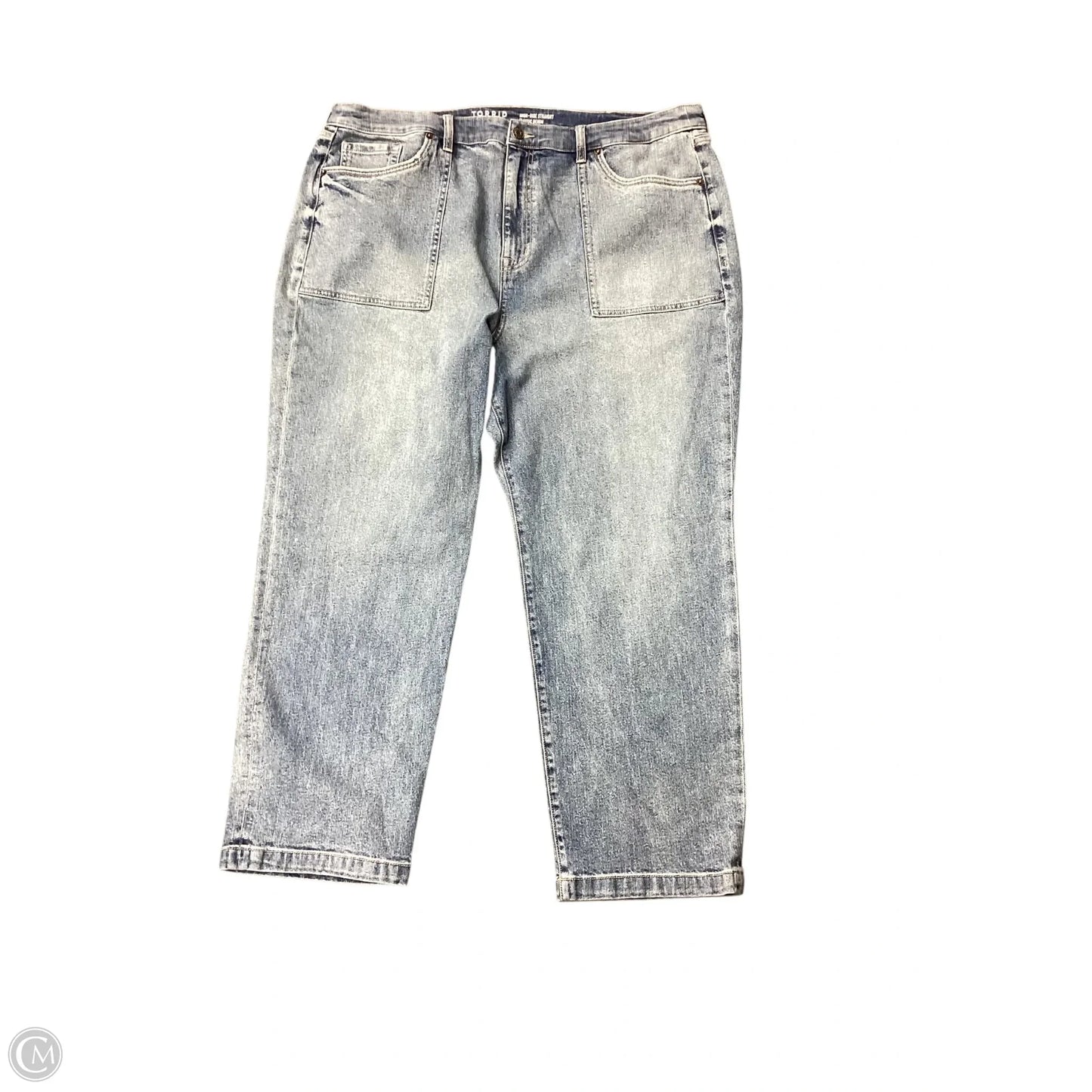 Jeans Straight By Torrid In Blue Denim, Size: 24