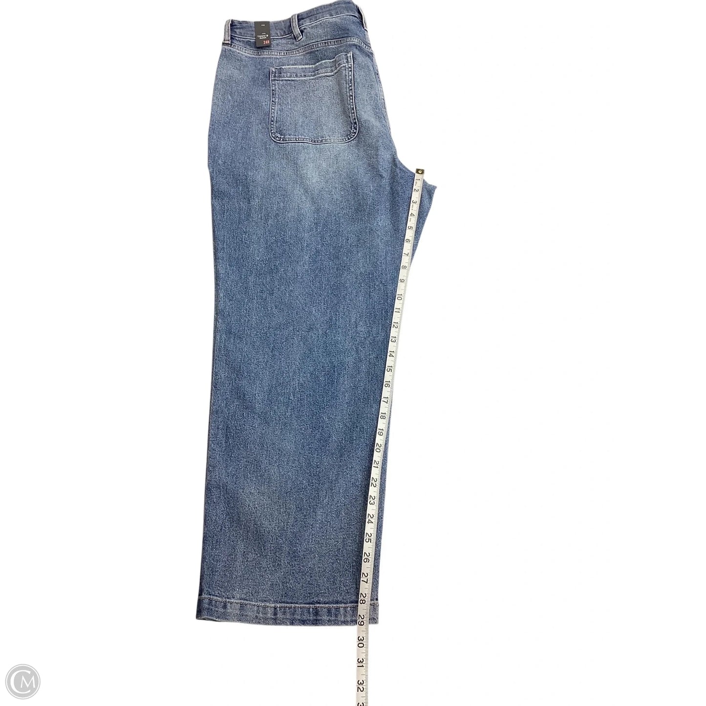 Jeans Straight By Torrid In Blue Denim, Size: 24