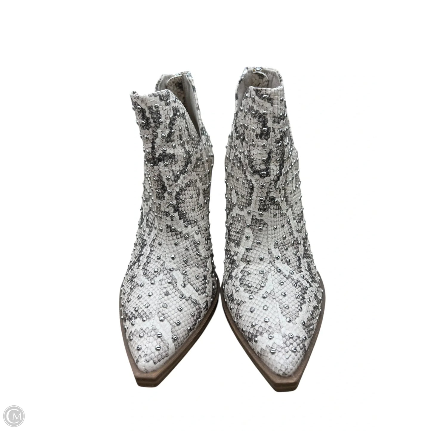 Boots Ankle Heels By Steve Madden In Snakeskin Print, Size: 5.5