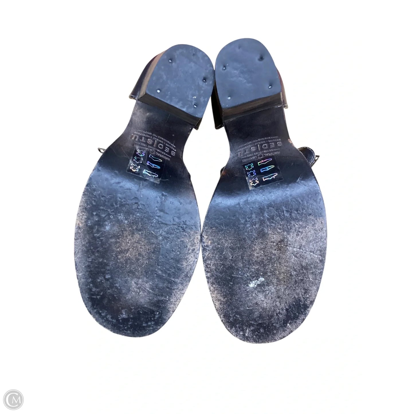 Sandals Heels Block By Bed Stu In Brown, Size: 7.5