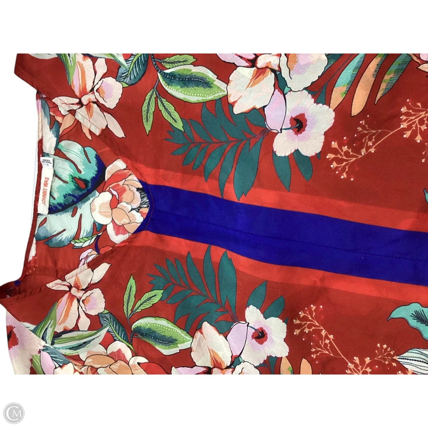 Blouse Long Sleeve By Johnny Was In Floral Print, Size: L