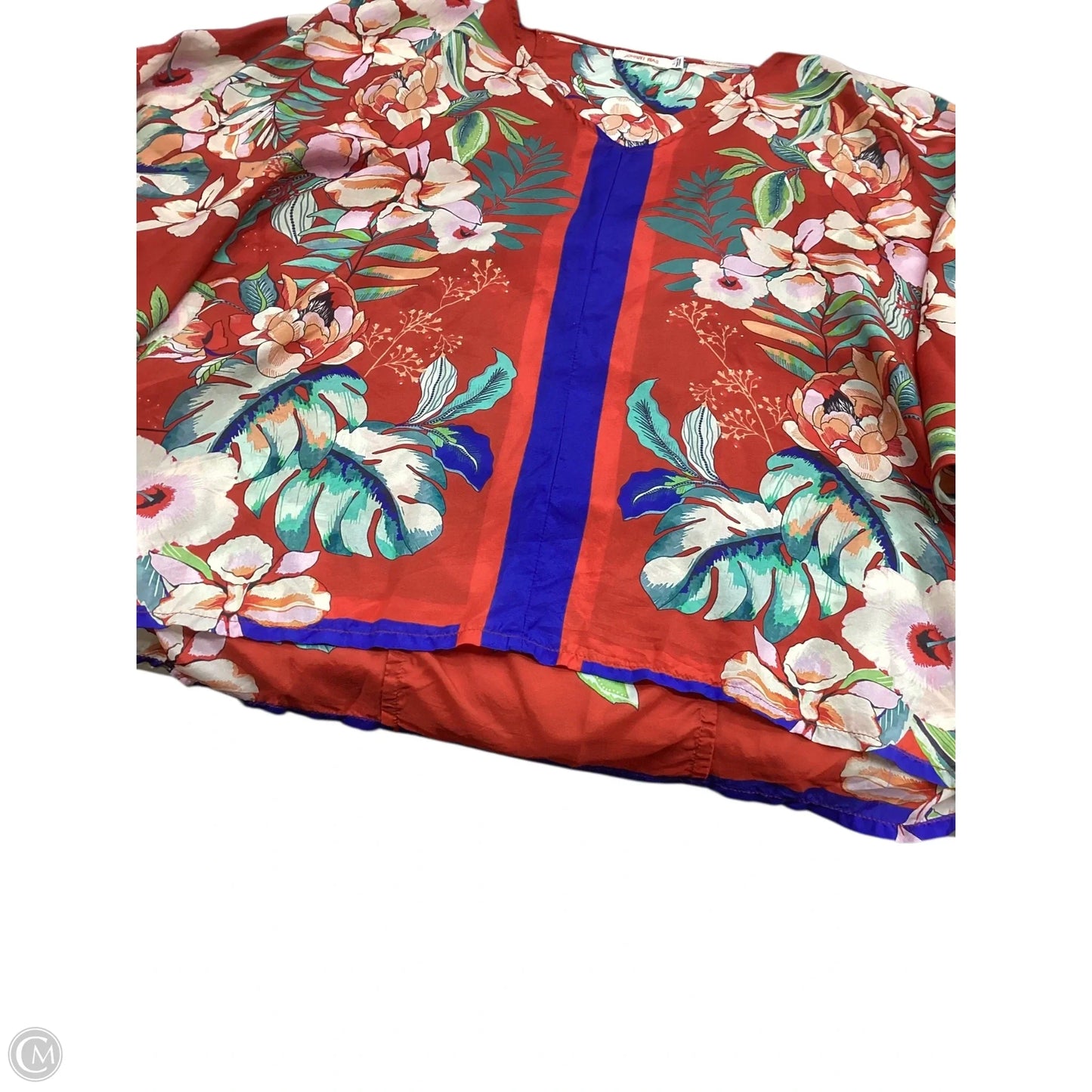 Blouse Long Sleeve By Johnny Was In Floral Print, Size: L