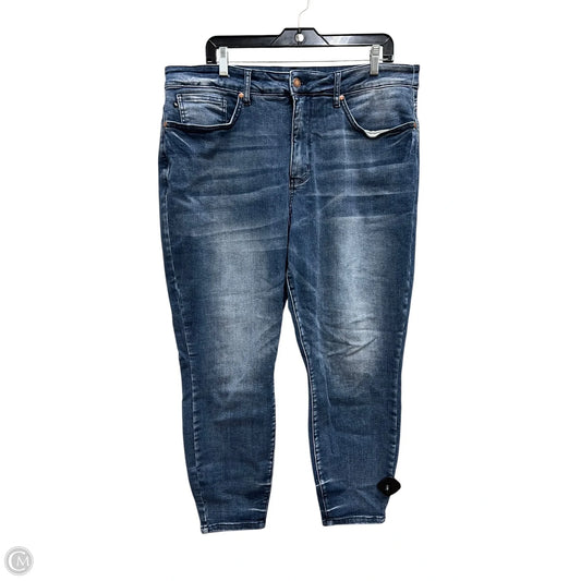 Jeans Skinny By Judy Blue In Blue Denim, Size: 20