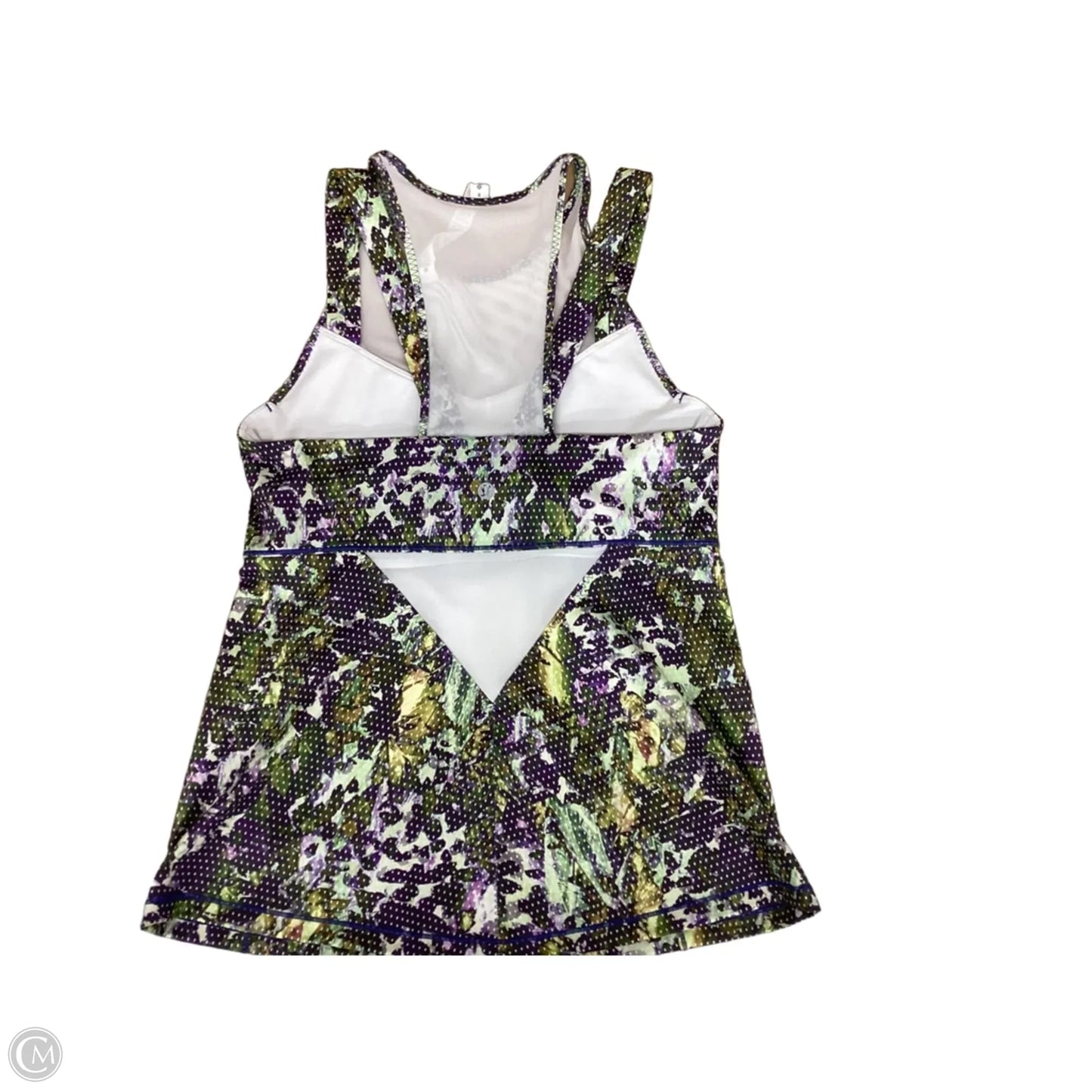 Athletic Tank Top By Lululemon In Green & Purple, Size: M