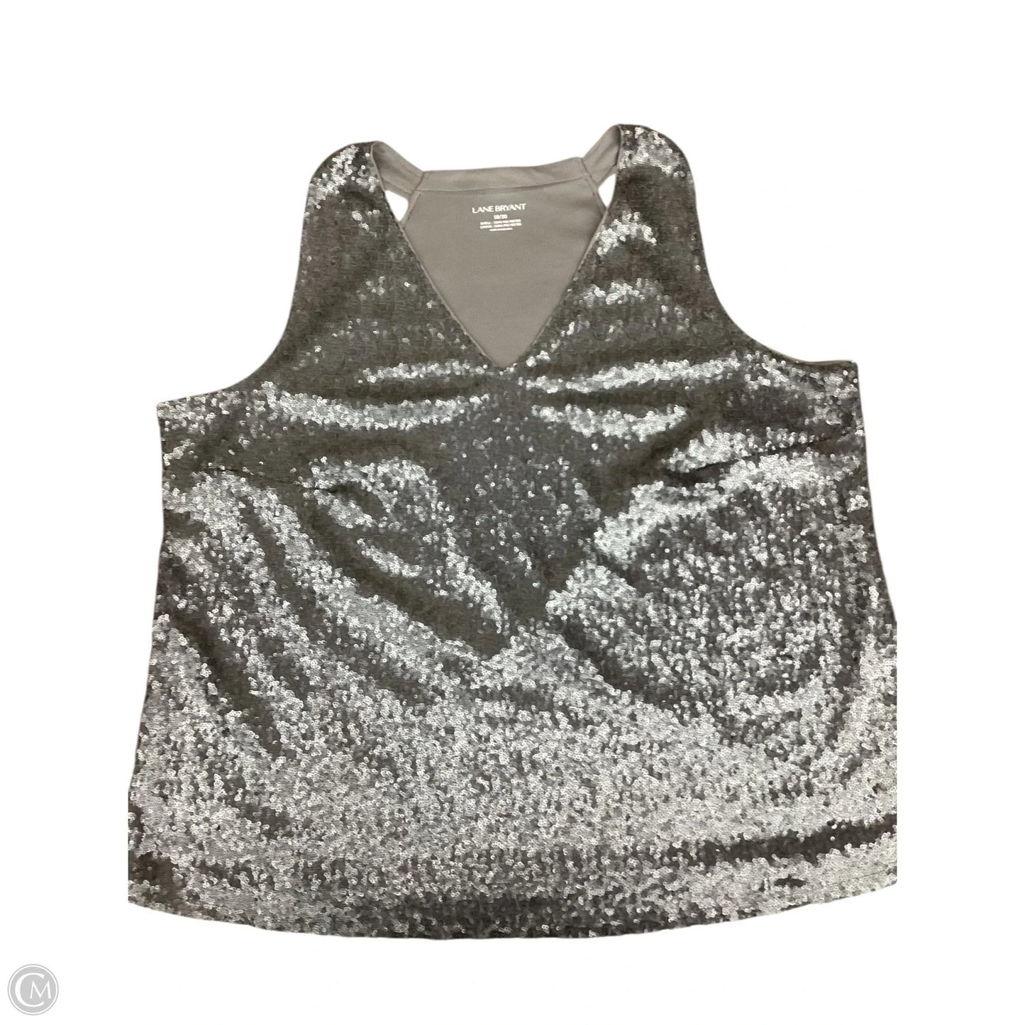 Top Sleeveless By Lane Bryant In Grey, Size: 1x