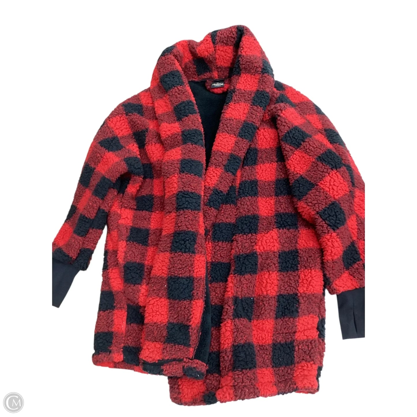 Jacket Fleece By Clothes Mentor In Checkered Pattern, Size: S