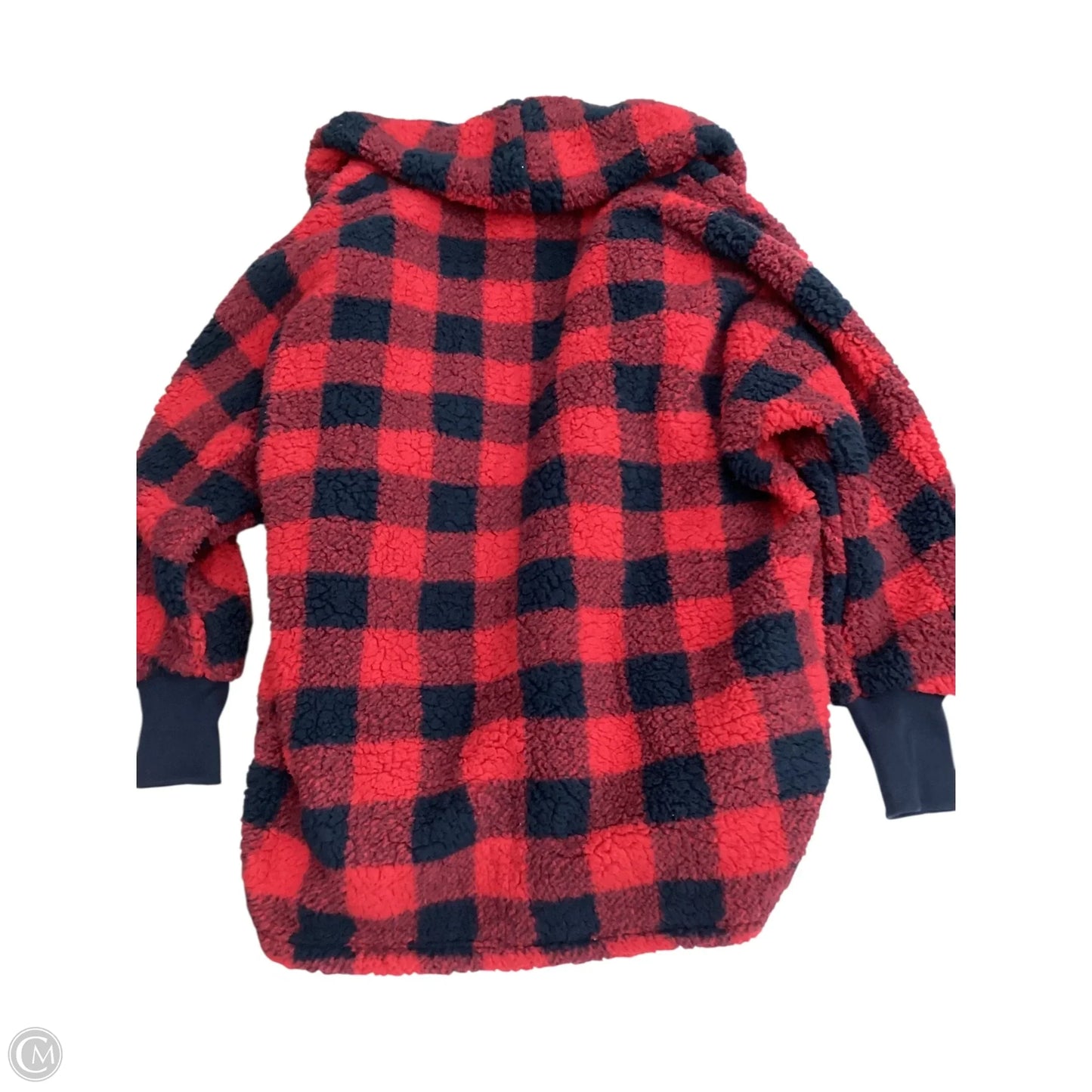 Jacket Fleece By Clothes Mentor In Checkered Pattern, Size: S