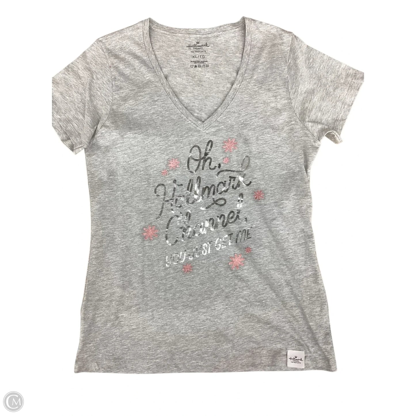 Top Short Sleeve Basic By Clothes Mentor In Grey, Size: Xl