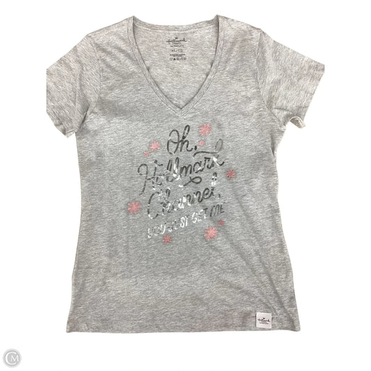 Top Short Sleeve Basic By Clothes Mentor In Grey, Size: Xl