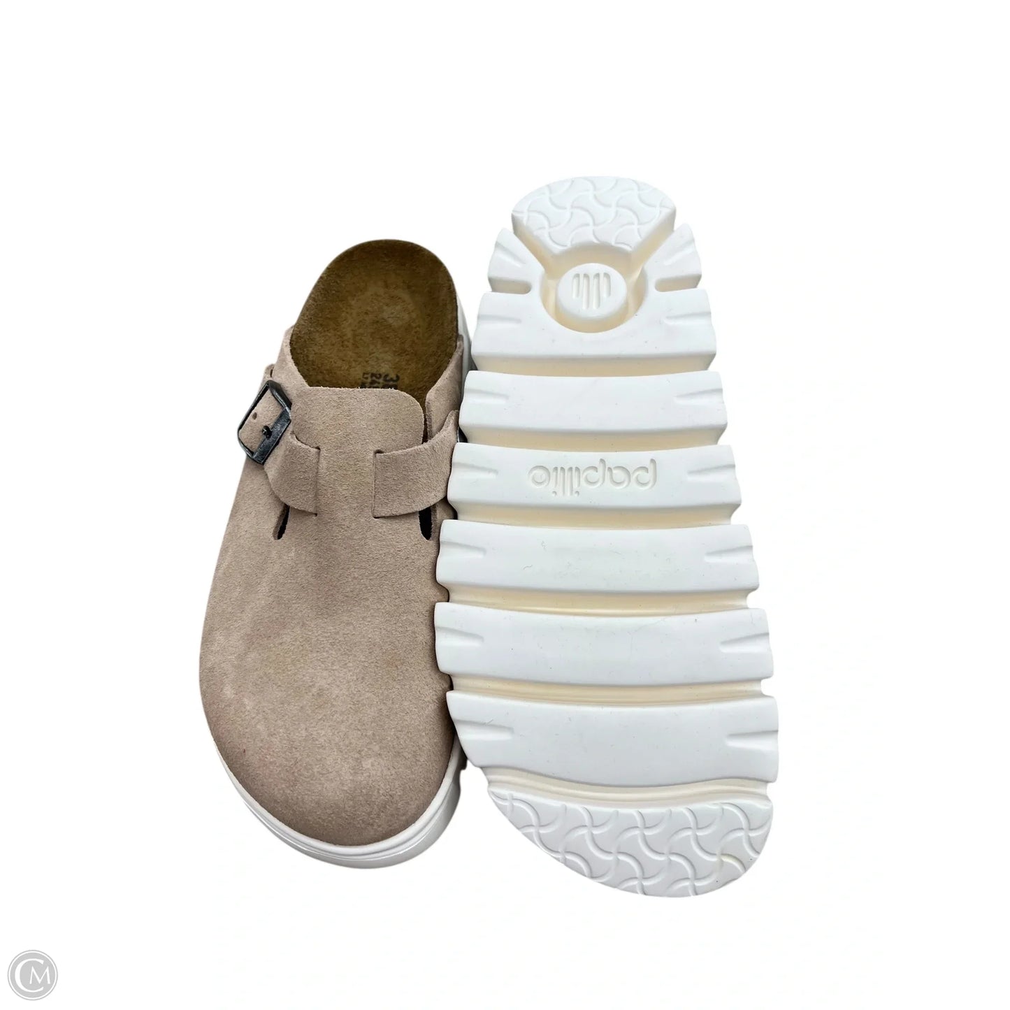 Shoes Heels Platform By Birkenstock In Beige, Size: 7