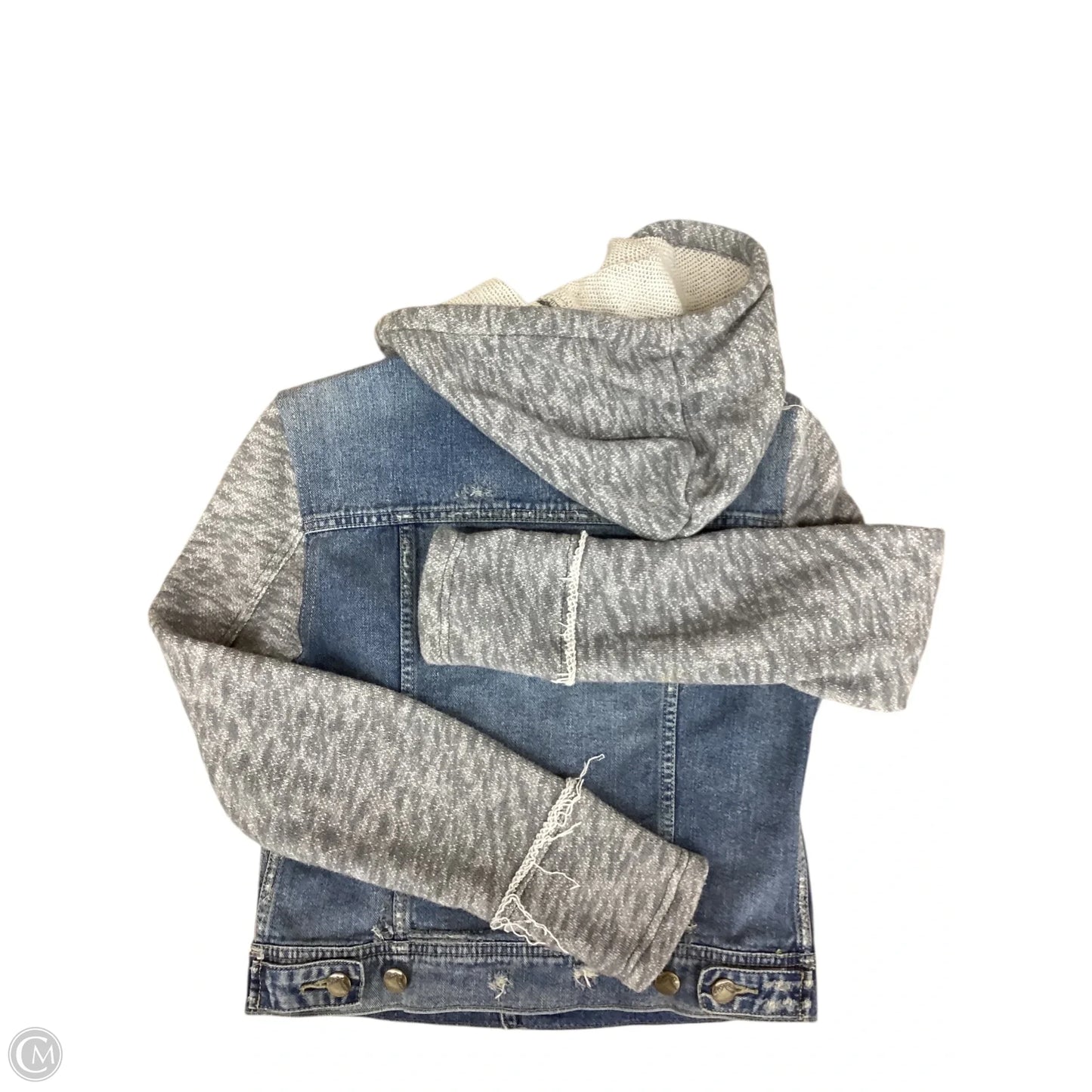 Jacket Denim By Free People In Blue & Grey, Size: Xs