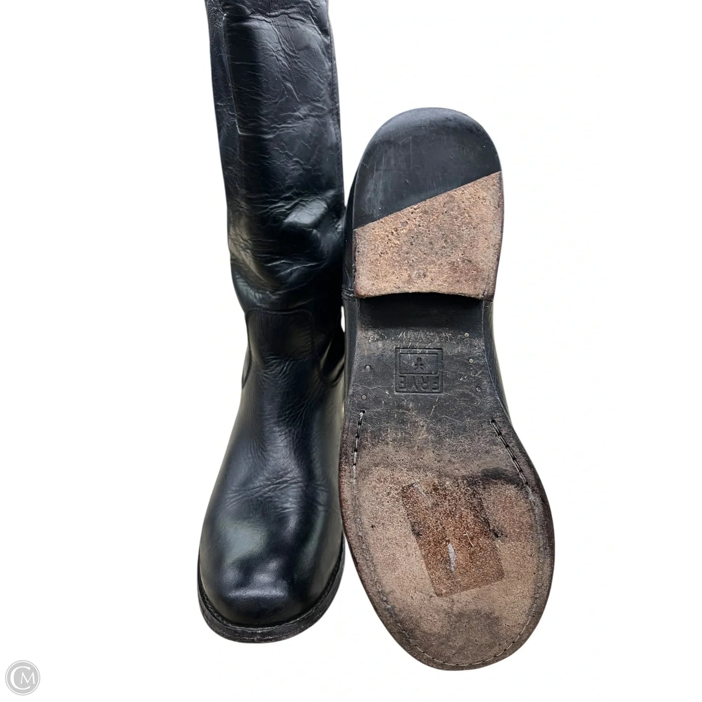 Boots Designer By Frye In Black, Size: 6.5