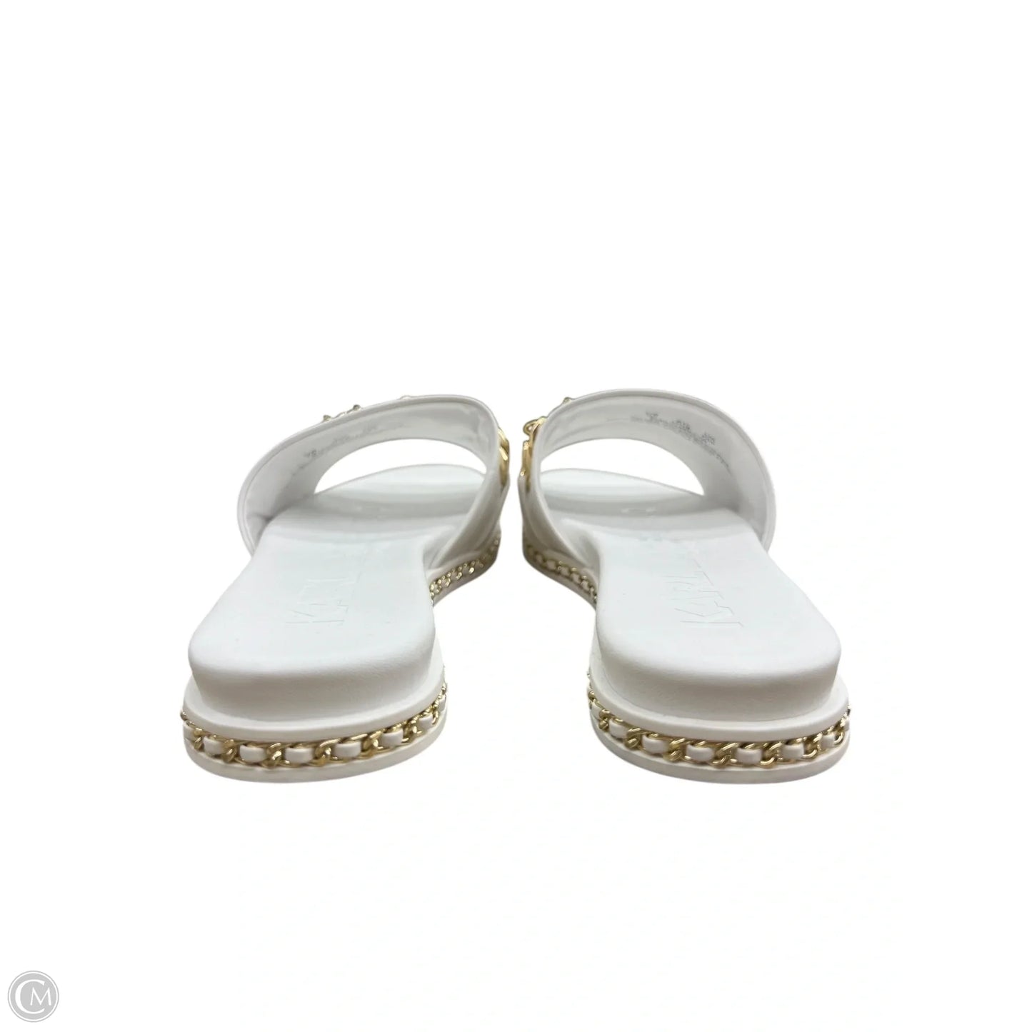 Sandals Designer By Karl Lagerfeld In White, Size: 7