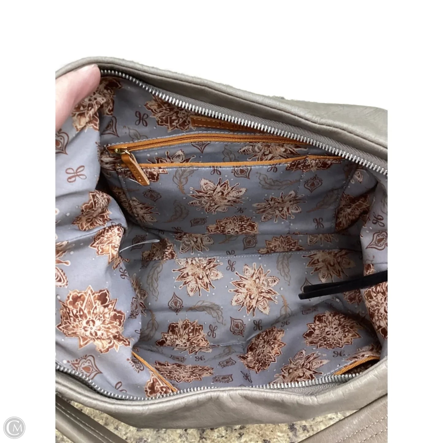 Handbag Leather By Hobo Intl, Size: Medium