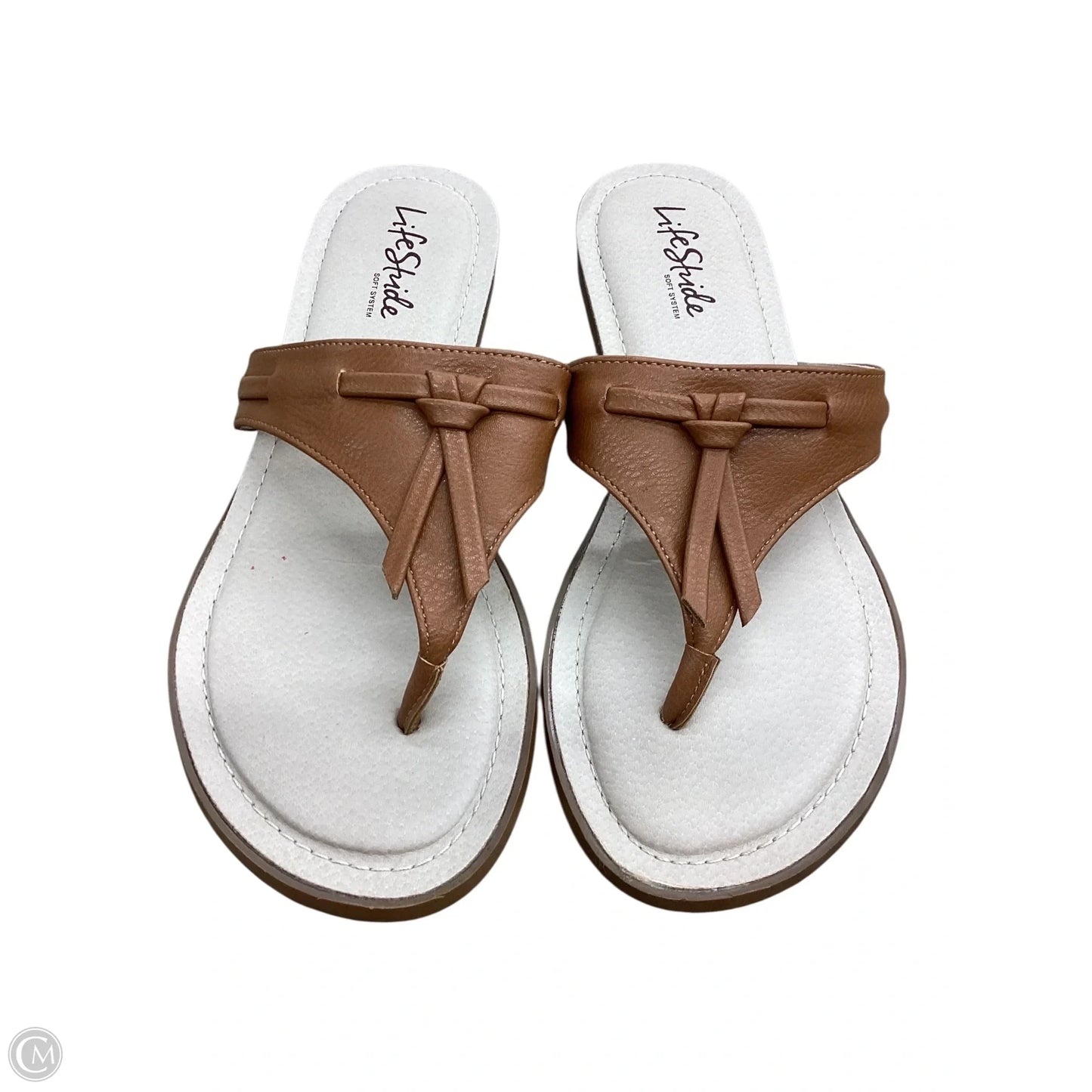 Sandals Flats By Life Stride In Tan, Size: 9